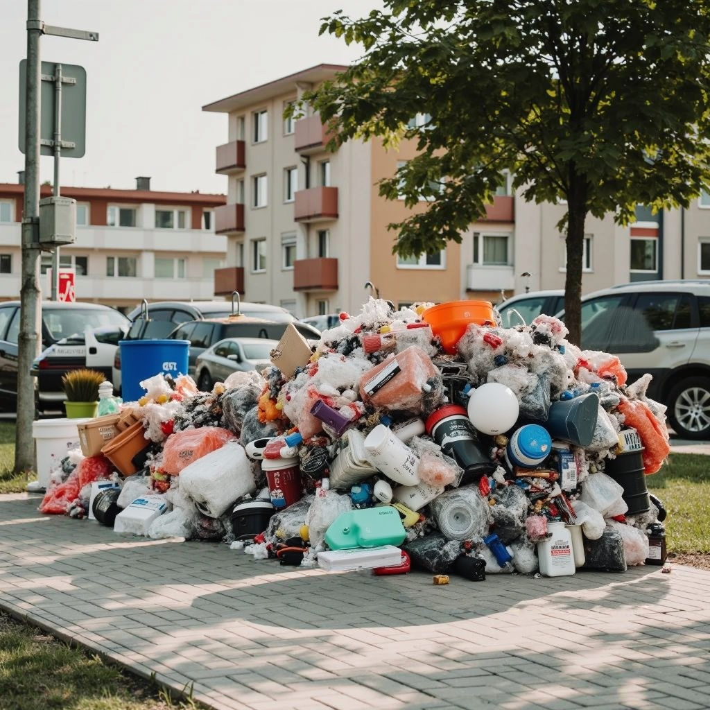 Street with trash